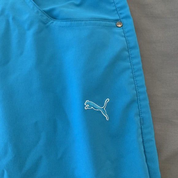 Puma Pants Mens 34x32 Blue Stretch Golf Khakis Polyester Spandex Performance - Picture 2 of 13